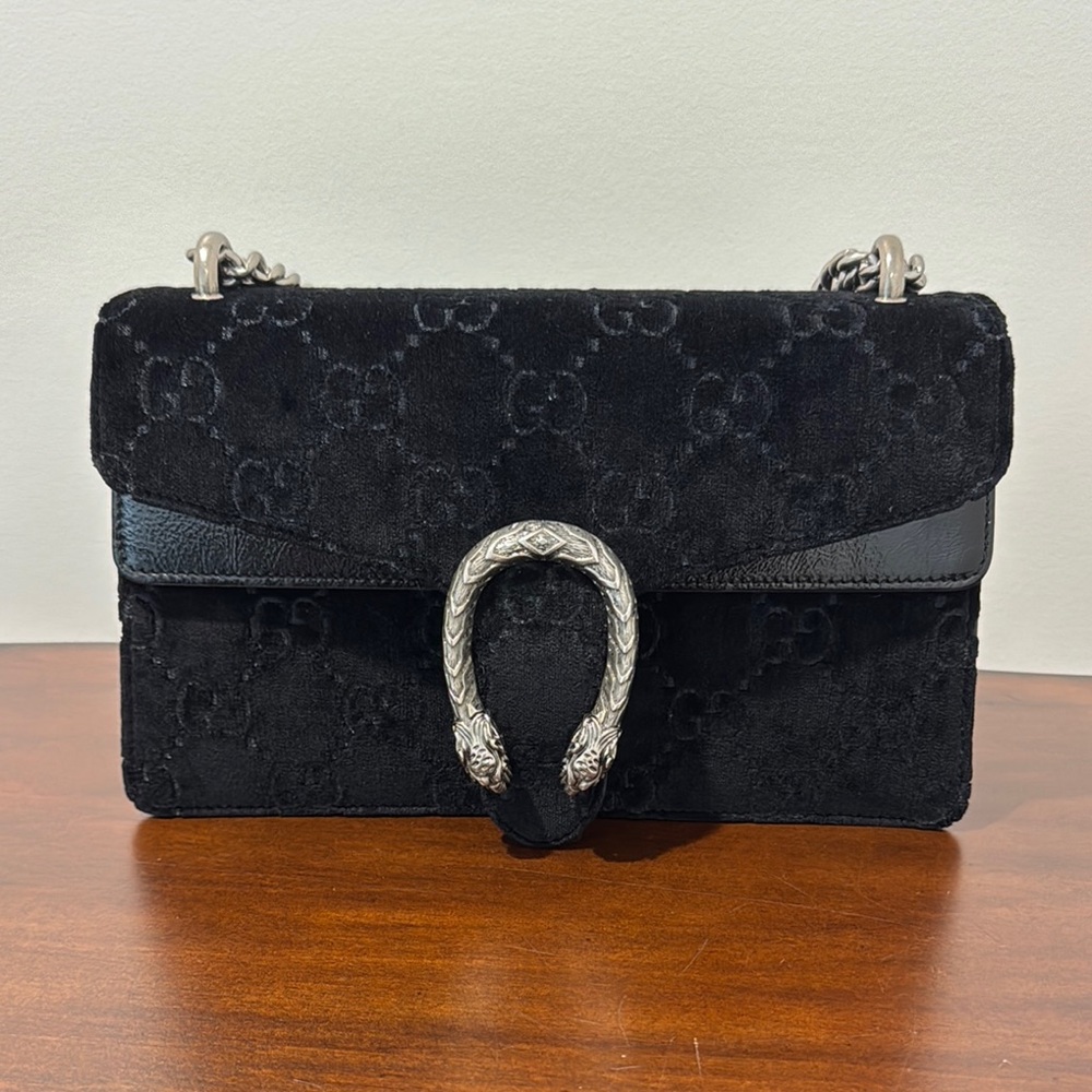 Gucci Black and Silver Crossbody Bag with Signature Style